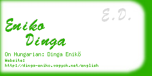 eniko dinga business card