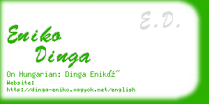 eniko dinga business card